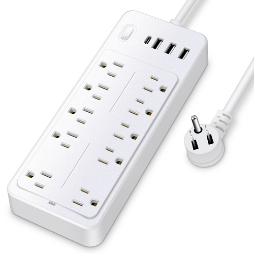 KT-08 US Power Strip with Surge & Overload Protection